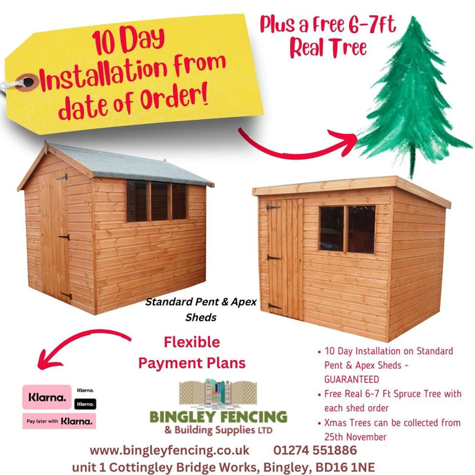 Offers! Free Christmas Tree with all online shed orders!