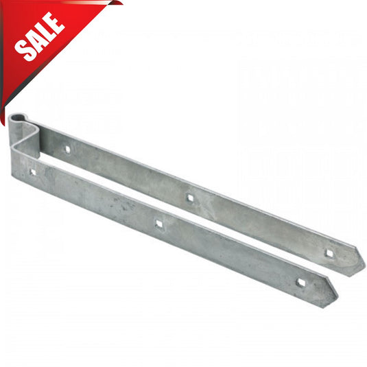 Bingley Fencing Reduced Fieldgate Bands with Straight Eye on Corner, featuring four square holes and a red SALE banner—perfect for field gate or farm gate hinges.