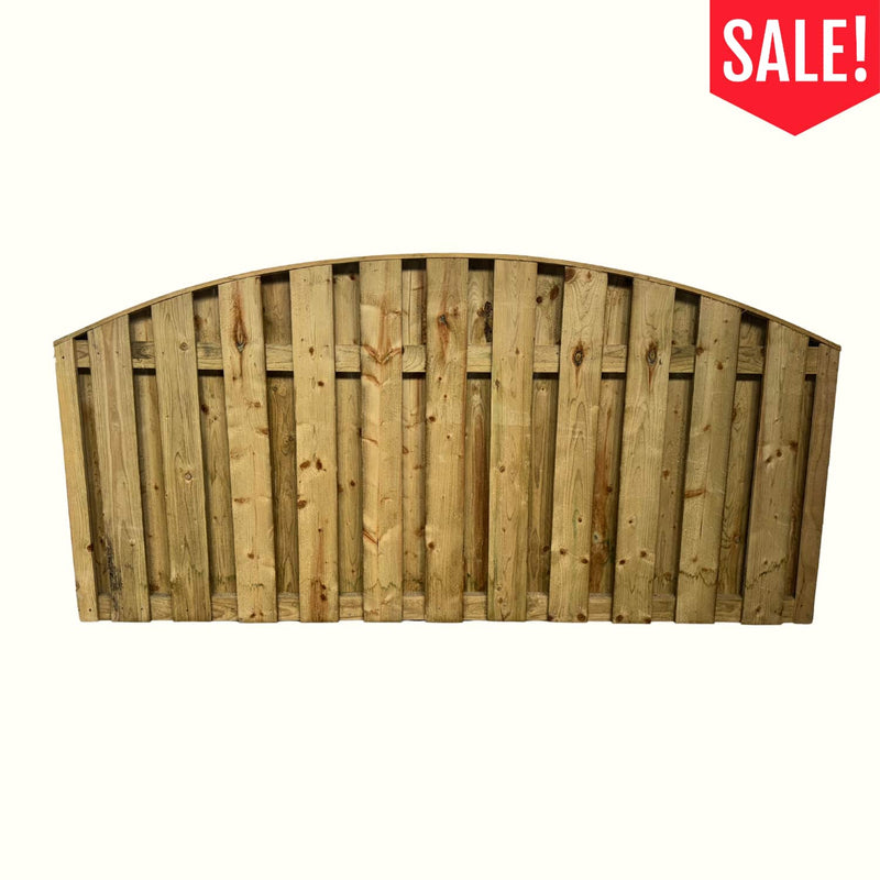 Load image into Gallery viewer, **Reduced** Arched Paling Fence Panel 1830mm(w) x 910mm (h)