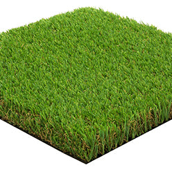 Load image into Gallery viewer, The "Artificial Grass Supply & Fit" from Bingley Fencing features a square patch of green artificial grass with dense, uniform blades and a black backing, available with an optional installation service for your convenience.