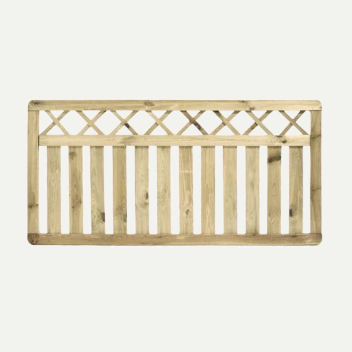 Cross Top Border Fence Panel CT90 | Decorative Garden Panel Bradford