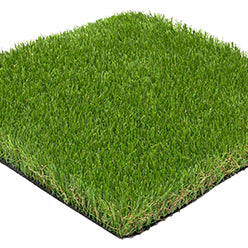 Experience the vibrant, realistic appearance of Bingley Fencing's Artificial Grass Supply & Fit. This lush, green artificial grass boasts a dense, even texture and comes as a square piece. Displayed on a white background, it highlights its striking color. Order now for the ultimate convenience with our next day delivery option.