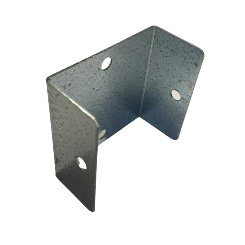 Load image into Gallery viewer, The Bingley Fencing Fence Panel Clips "U" Type Zinc Plated 50mm are designed for secure fixing with their four-hole configuration and durable zinc plating, making them perfect for attaching fence panels.