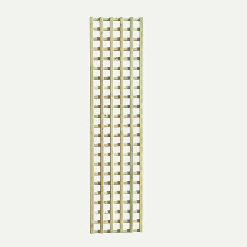 The KDM Trellis - Planed Square Trellis - Rectangle 45cm x 183cm (ST8) is a tall, narrow timber trellis with evenly spaced vertical and horizontal slats, shown against a plain white background.