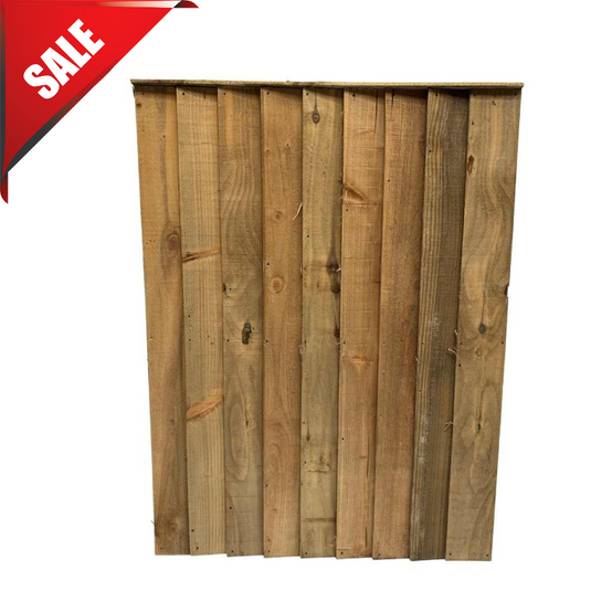 Bingley Fencing Feather Edge Gate, expertly crafted with rough sawn precision, is showcased on a white background with a red SALE banner in the top left corner.