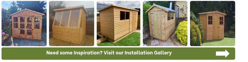 Gallery of different shed installation ideas