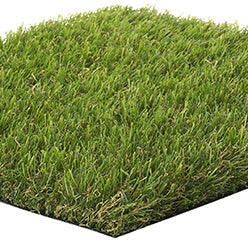 A close-up of the Artificial Grass Supply & Fit from Bingley Fencing displays its lush green color and dense texture, available with next day delivery. Set against a white background, this product ensures both beauty and convenience for any area.