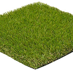 A close-up of a square piece from Bingley Fencing's "Artificial Grass Supply & Fit" highlights its realistic texture and appearance against a white background. Designed for easy installation, it also offers the convenience of next-day delivery.