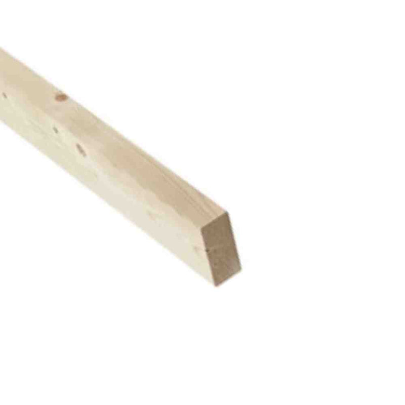 Load image into Gallery viewer, A Bingley Fencing timber beam with a 38mm x 16mm rectangular profile and untreated finish stands against a plain white background, measuring 6ft/1.8m in length.
