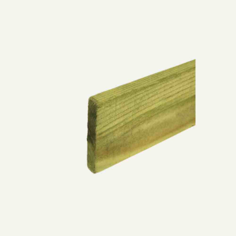 Load image into Gallery viewer, A rectangular piece of Bingley Fencing's Paling Boards, measuring 3" x 5/8" (75mm x 16mm) and showcasing a natural grain pattern reminiscent of timber, is displayed against a plain light background.