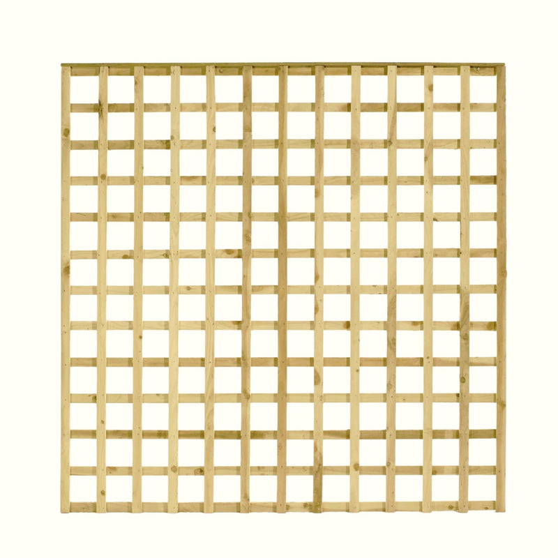 Load image into Gallery viewer, The Bingley Fencing Square Trellis Panel features evenly spaced horizontal and vertical slats in a grid pattern, set against a plain light background—perfect for custom size trellis projects.