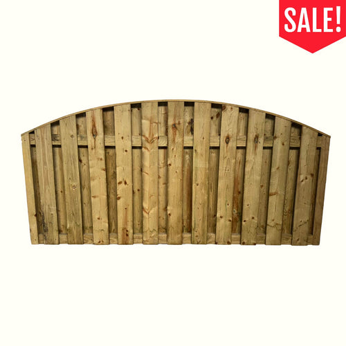 **Reduced** Arched Paling Fence Panel 1830mm(w) x 910mm (h)