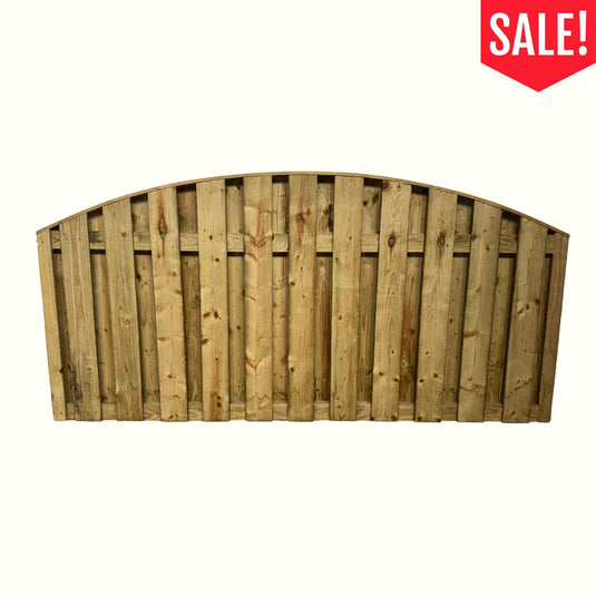 **Reduced** Arched Paling Fence Panel 1830mm(w) x 910mm (h)