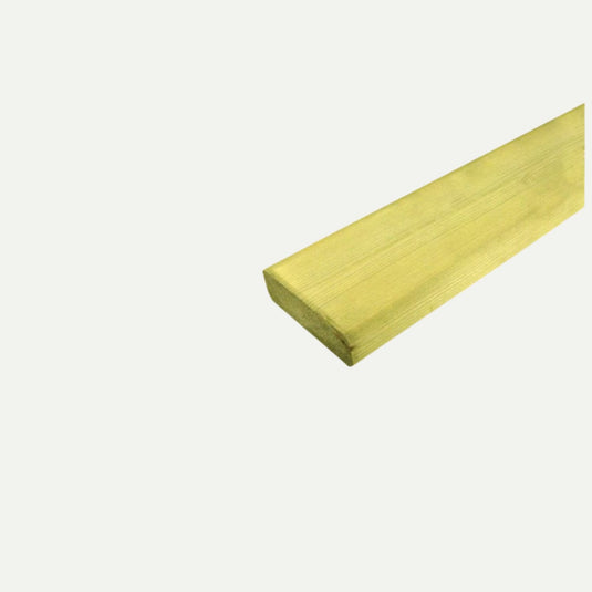 A single piece of  Planed Round Edge Batten, measuring 75mm x 25mm (3” x 1”), with a smooth finish, ideal for Timber Projects or use as Smooth Planed Fence Battens, displayed against a plain white background.
