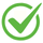 A large green check mark inside a green circle on a white background, symbolizing correctness or approval.