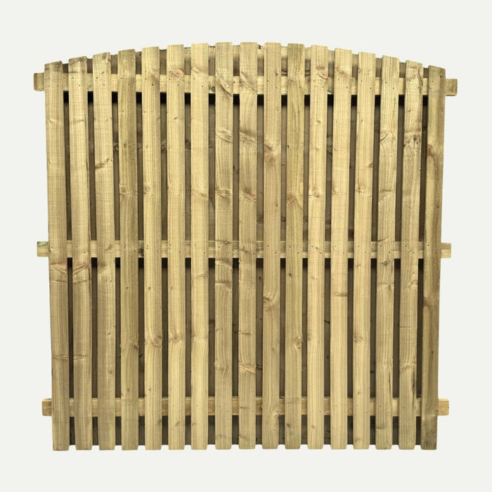 Paling Fence Panels - Double Sided - 1" Gaps - Arched Top