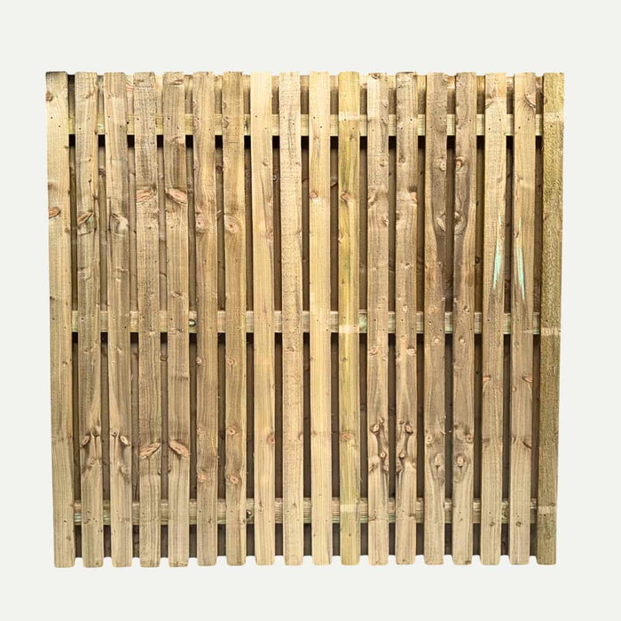 Paling Fence Panels - Double Sided - 1" Gaps - Flat Top