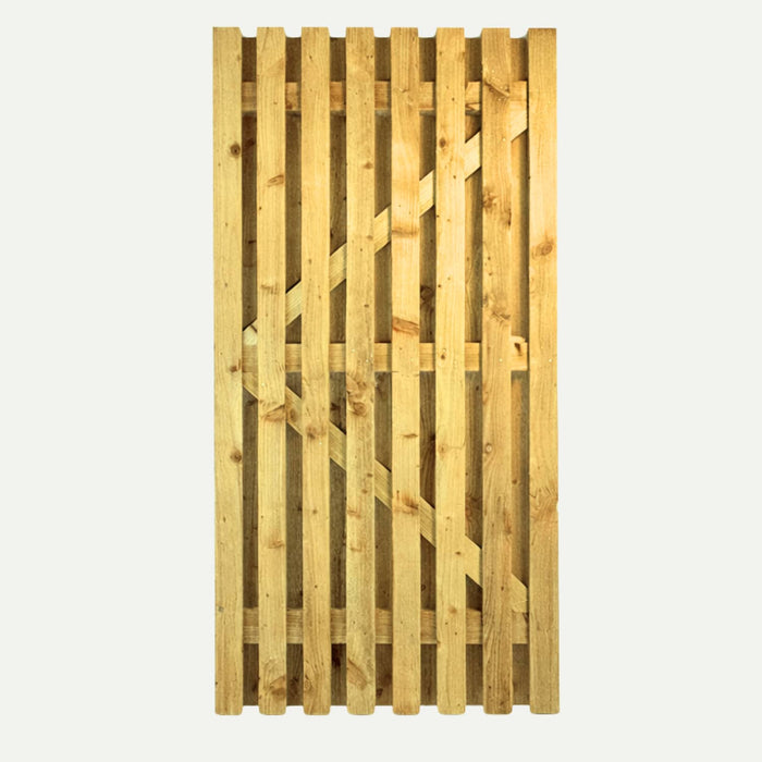 Paling Gates Double Sided 2" Gaps - Flat Top