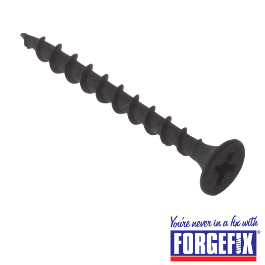 Single black drywall screw with thread for effective installation.