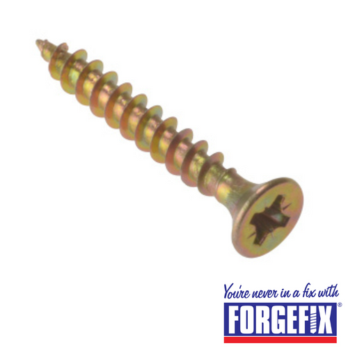 single wood screw with thread.