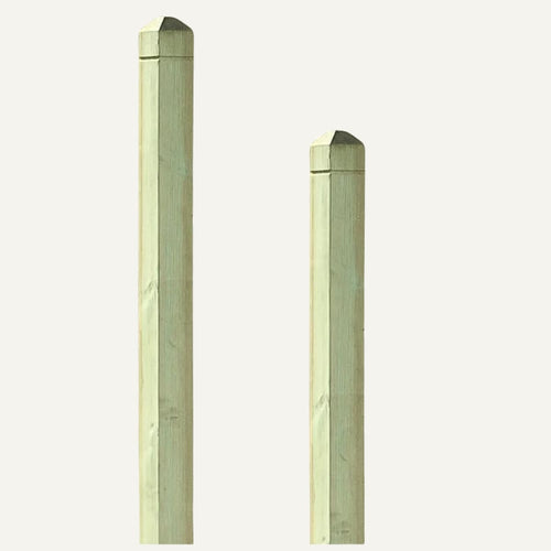 Two wooden newel posts