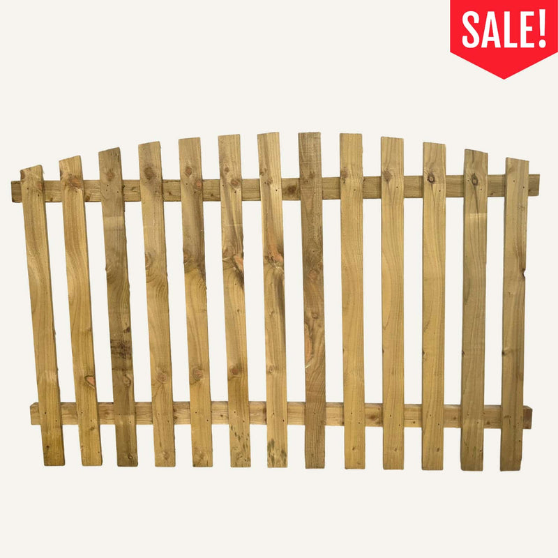 Load image into Gallery viewer, **Reduced** Arched Paling Fence Panel 1830mm(w) x 1200mm (h)
