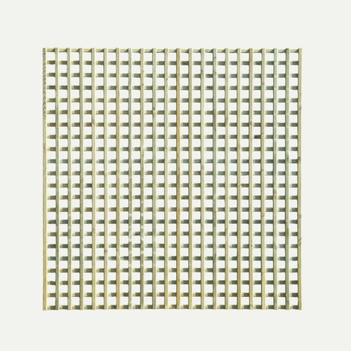 The KDM Trellis - Planed Square Trellis - Rectangle 180cm x 183cm (ST13) features evenly spaced vertical and horizontal slats in a square wooden lattice design, shown against a plain white background.