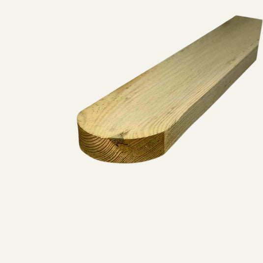 A piece of Bingley Fencing's Round Top Paling Boards PSE, measuring 3