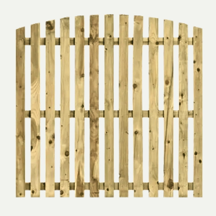 Paling Fence Panels - Single Sided - 2" Gaps - Arched Top