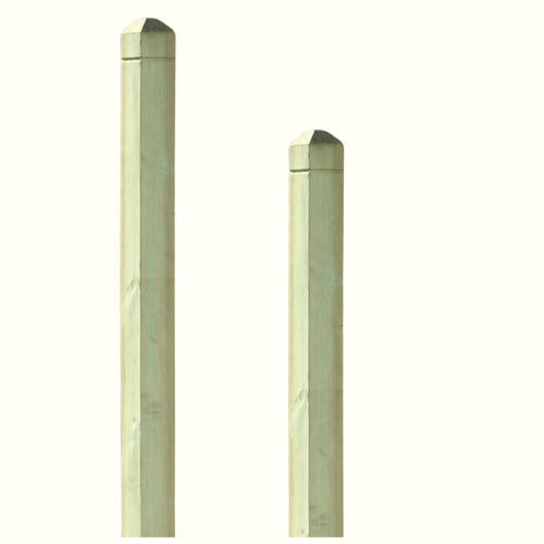 Two square wooden newel posts