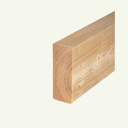 Bingley Fencing's C16 Carcassing Untreated 150mm x 50mm - 6” x 2” timber plank features a rectangular shape and visible natural grain patterns against a plain light background.