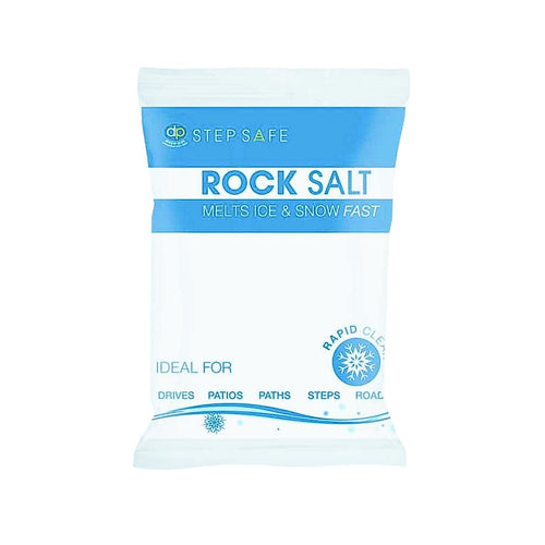 Introducing the Bingley Fencing Rock Salt 20KG Sack in White & Brown, designed for fast ice and snow melt. With blue and white design elements, this product is ideal for use on drives, patios, paths, steps, and roads. It's a reliable choice that complements a trusty snow shovel for easy clearing.