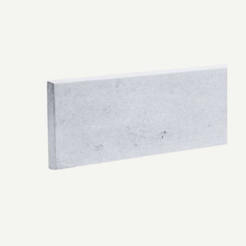 A rectangular Concrete Gravel Board with a smooth face, made by Bingley Fencing, is set against a plain white background.