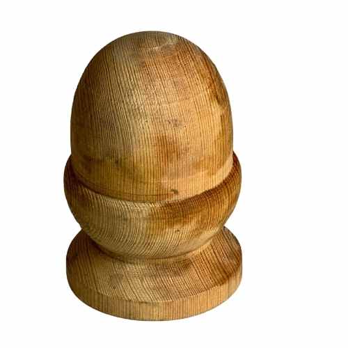 wooden finial top for fence top in acorn shape