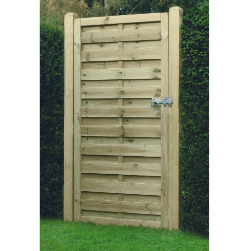 wooden gate with lats